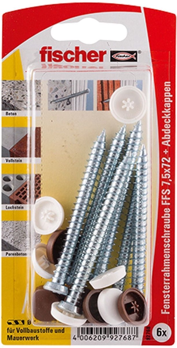 Fischer 6x kozijnschroef FFS 7,5x72 T30 - 92768