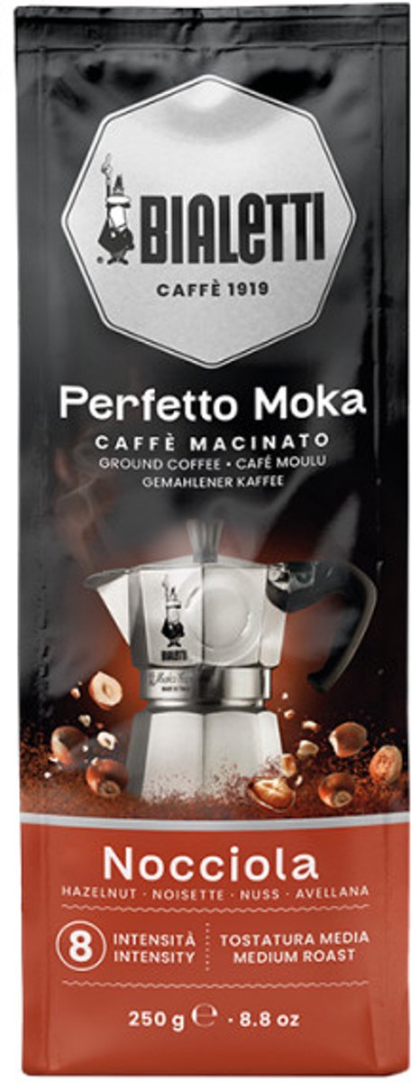 Bialetti Perfetto Moka Nocciola (Hazelnoot) gemalen koffie – 250gr thumbnail 5