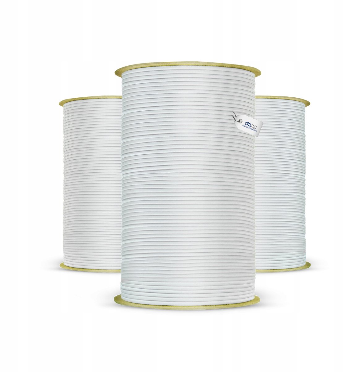 DQ-PP Elastische Rubberen Koord 4mm Wit - Sterk & UV-bestendig
