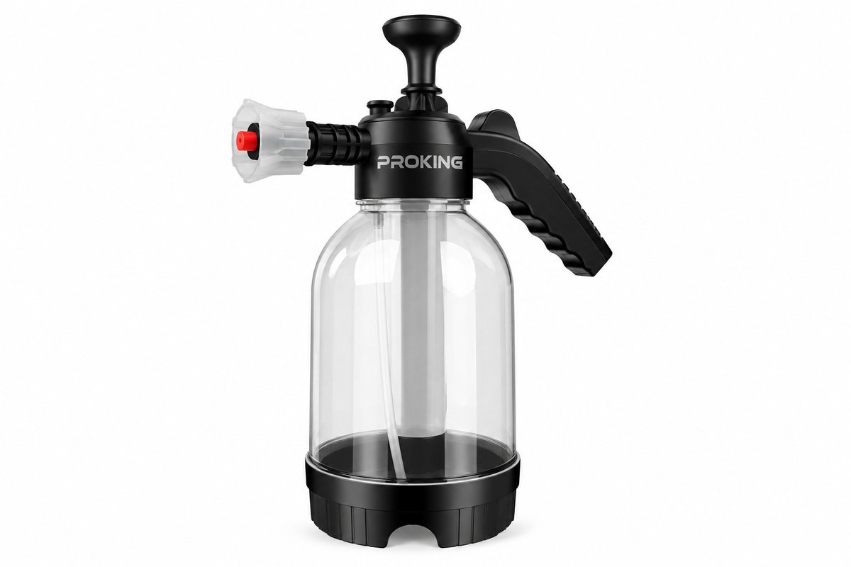 PROKING 2-in-1 Drukspuit & Schuimspuit – 2 Liter – Handmatige Drukspuit voor Auto, Motor, Fiets, Step, Planten & Tuin