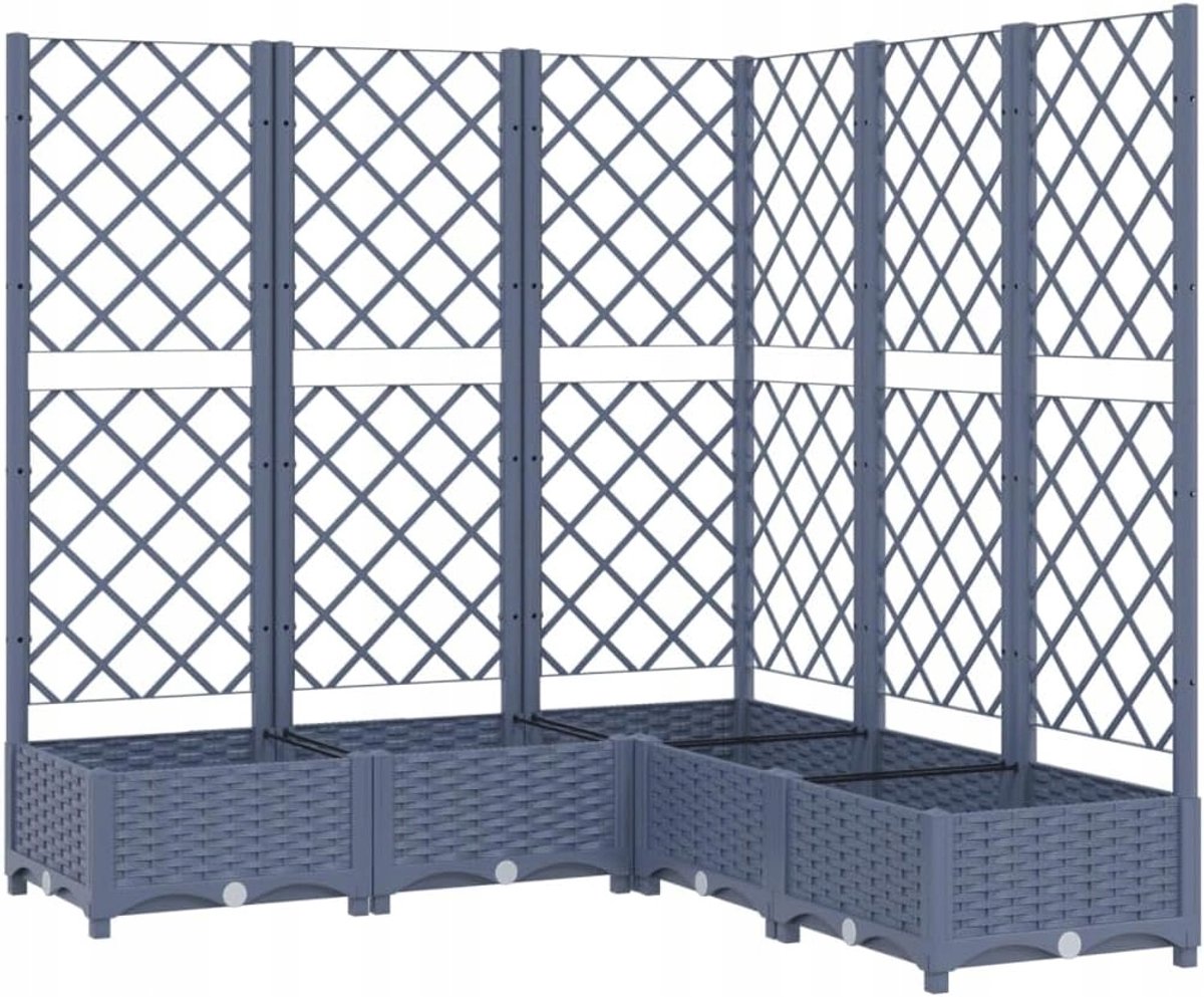Bloembak met klimrek voor tuin en terras - 120x120x121,5cm