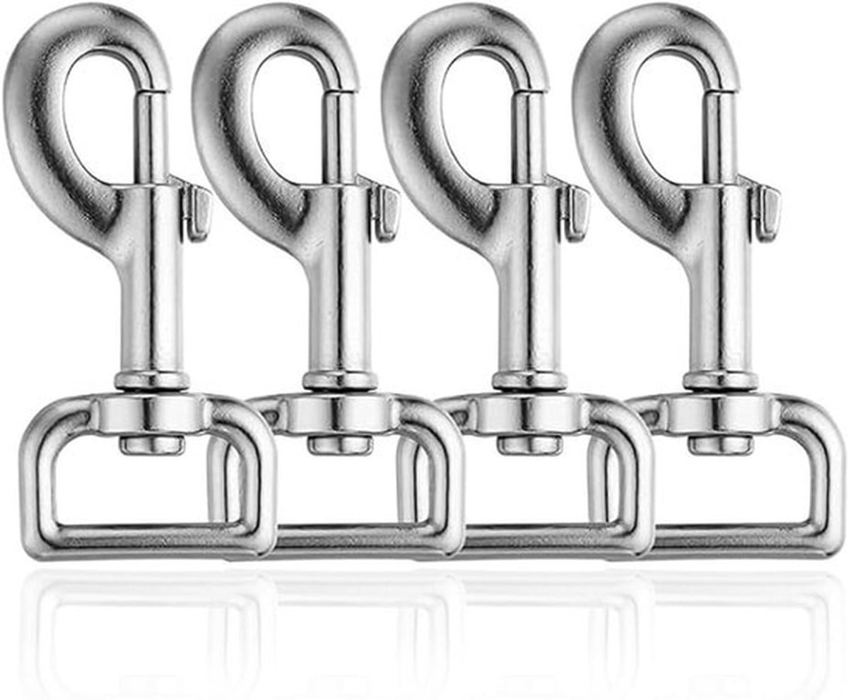 4 Stuks Carabiner Haken met Draaimechanisme voor Hondentuig, Emmer, Hangmat en Paardentuig
