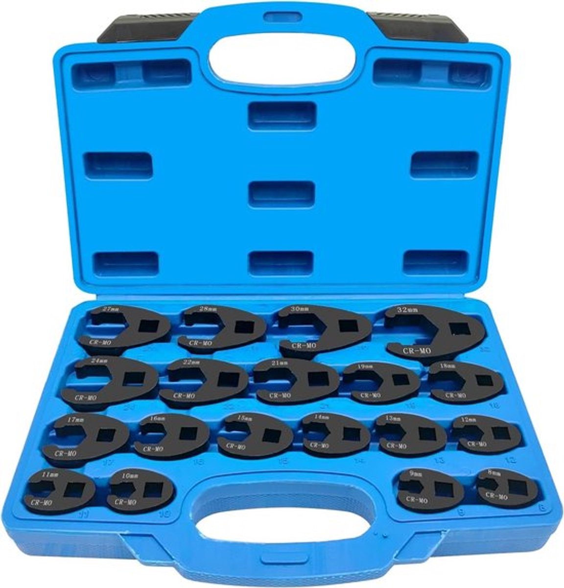 Kraaienpootjes Set 19 Stuks - Metrische Moersleutels 8-32 mm - Chroommolybdeen Staal - Professionele Kwaliteit - Vervangbare Sleutels - Moersleutel