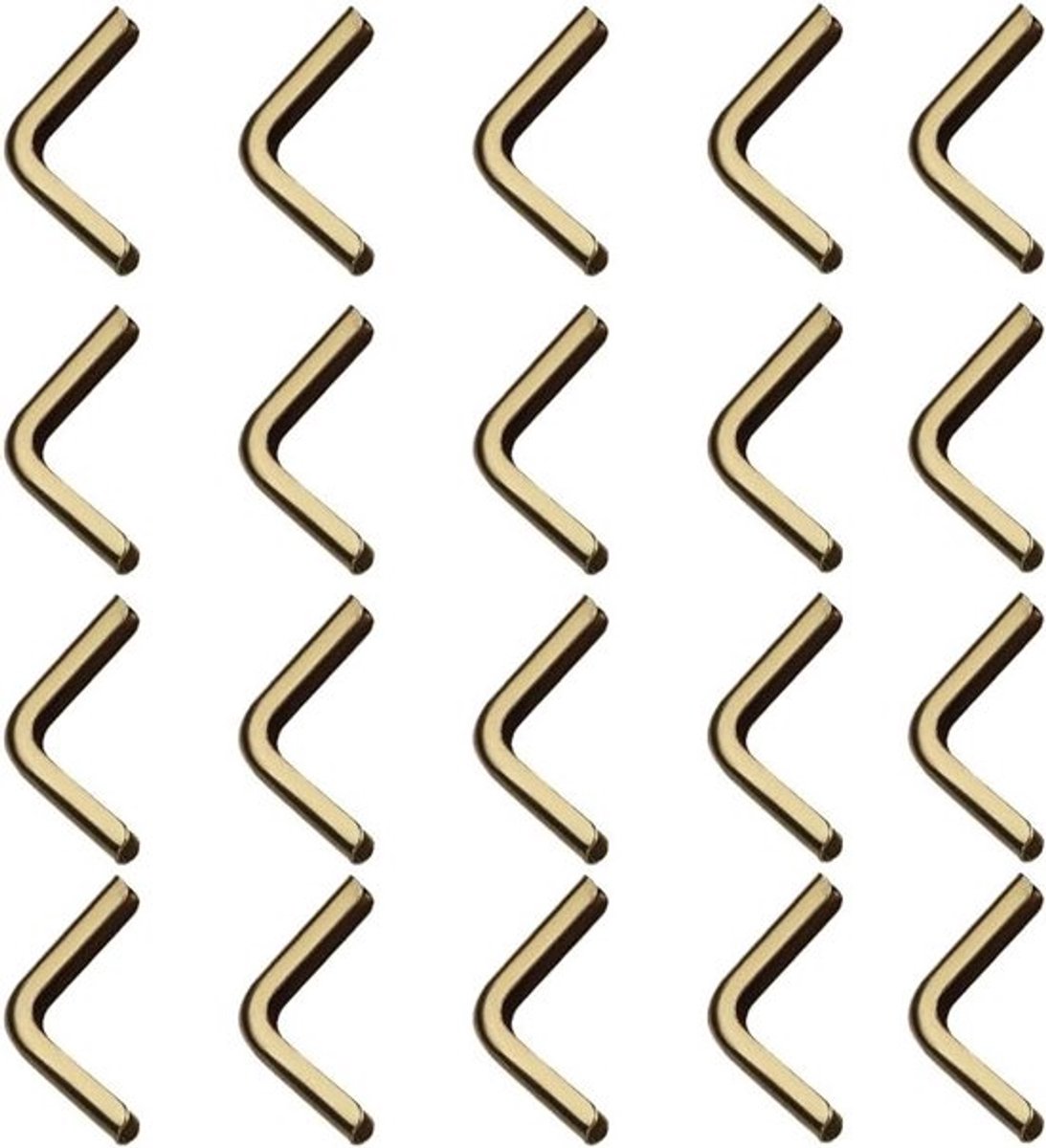 20 Stuks Hoekbeschermers voor Boeken - Decoratieve Metaal Hoekbescherming voor Scrapbooking, Albums en Notitieboeken (Bronze)