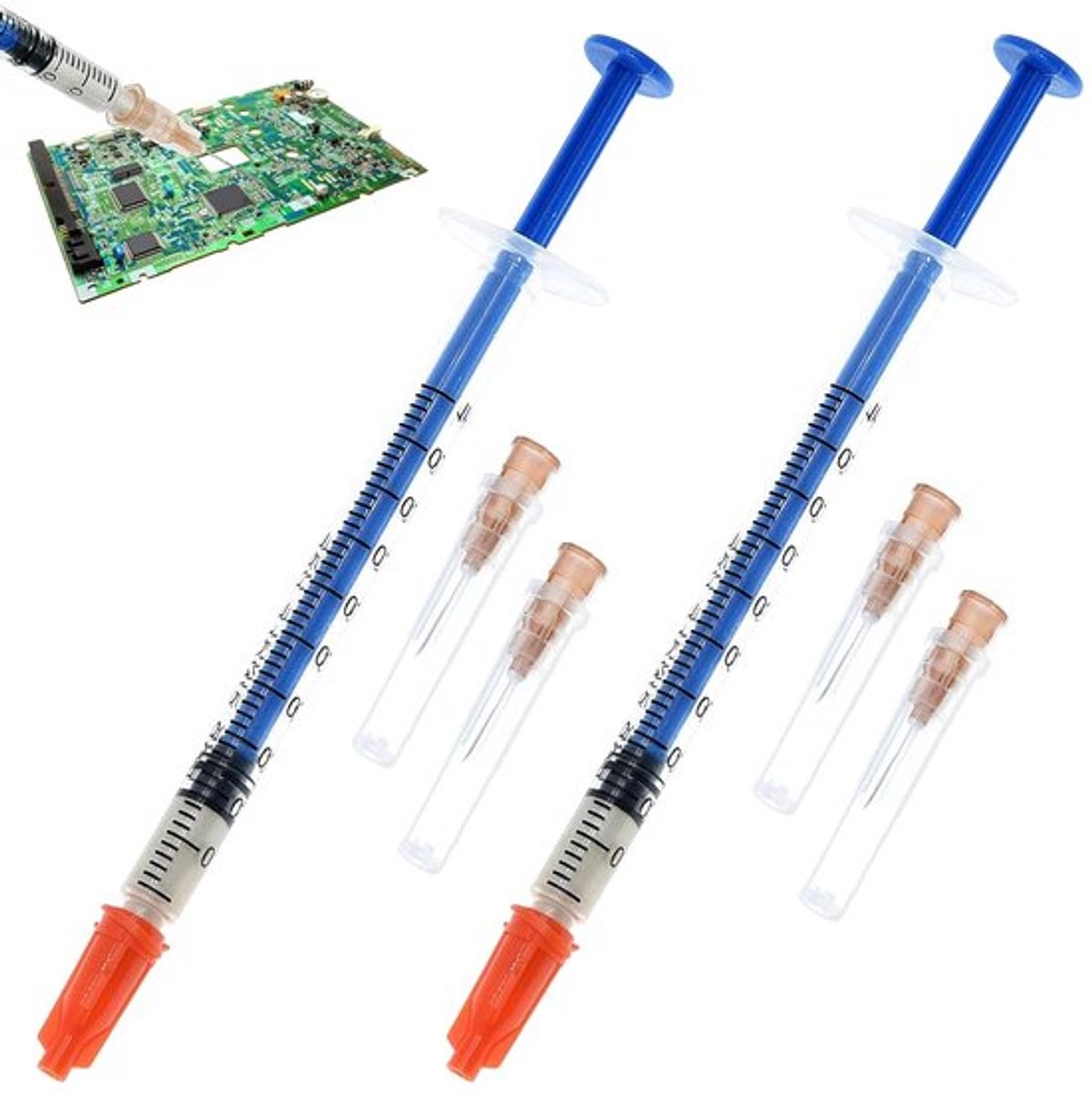 Conductieve lijmset van 2 stuks, hoogwaardige elektrische lijm voor nauwkeurige elektronica-reparaties, 1 ml per tube, ideaal voor hobbyisten en professionals