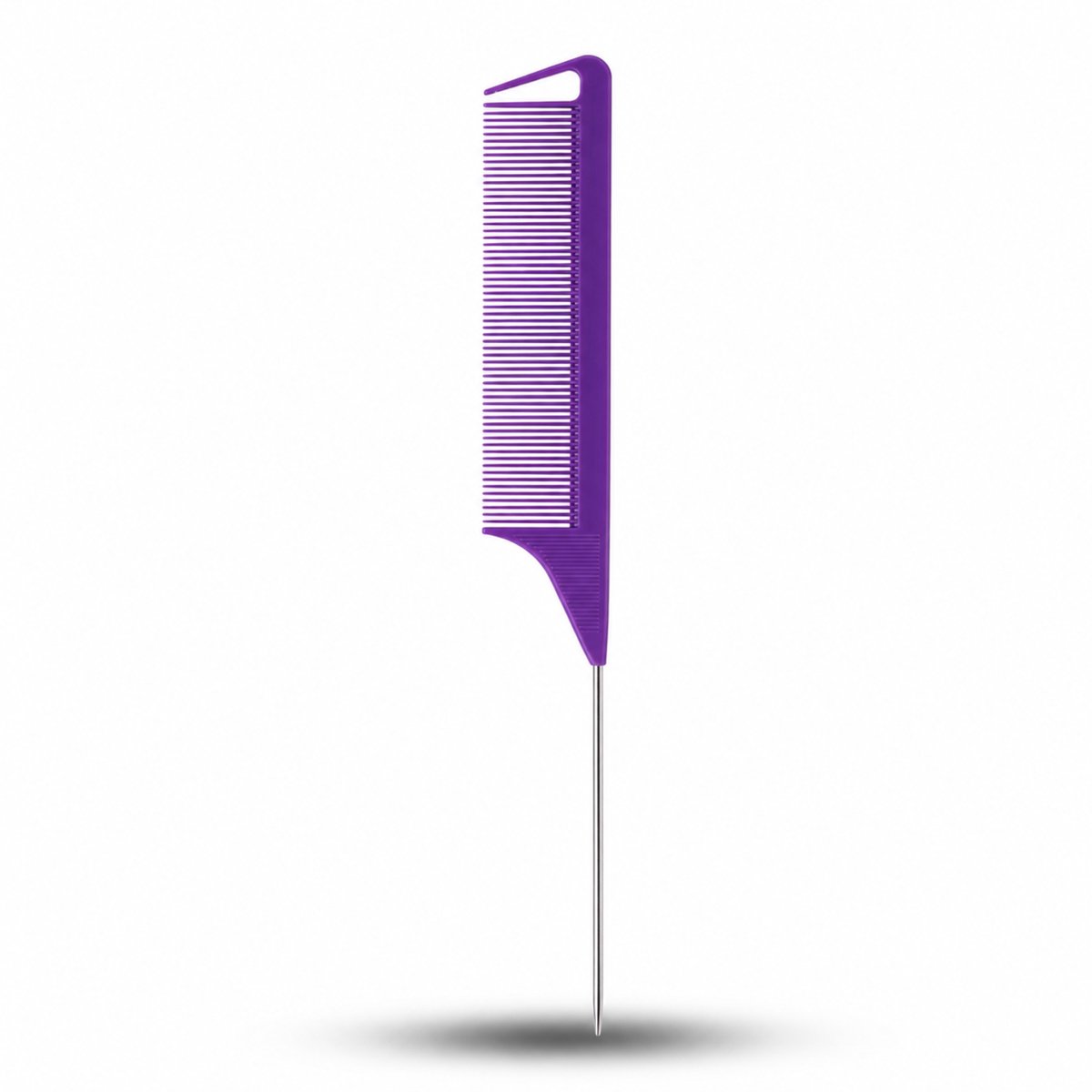 Cabantis® Puntkam met Haak – Styling Tool voor Haar – Professionele Kapper Kam – Haarverdeler & Toupeer Kam – Antistatisch – Geschikt voor Alle Haartypes - Paars