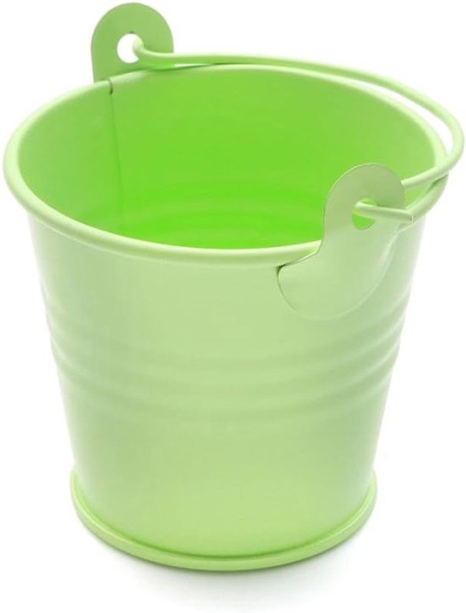 Kleurrijke Mini Emmer voor Bloemen en Decoratie - Perfect voor Bruiloften, Doopfeesten en Tuin - Set van 10 Draagbare Potten