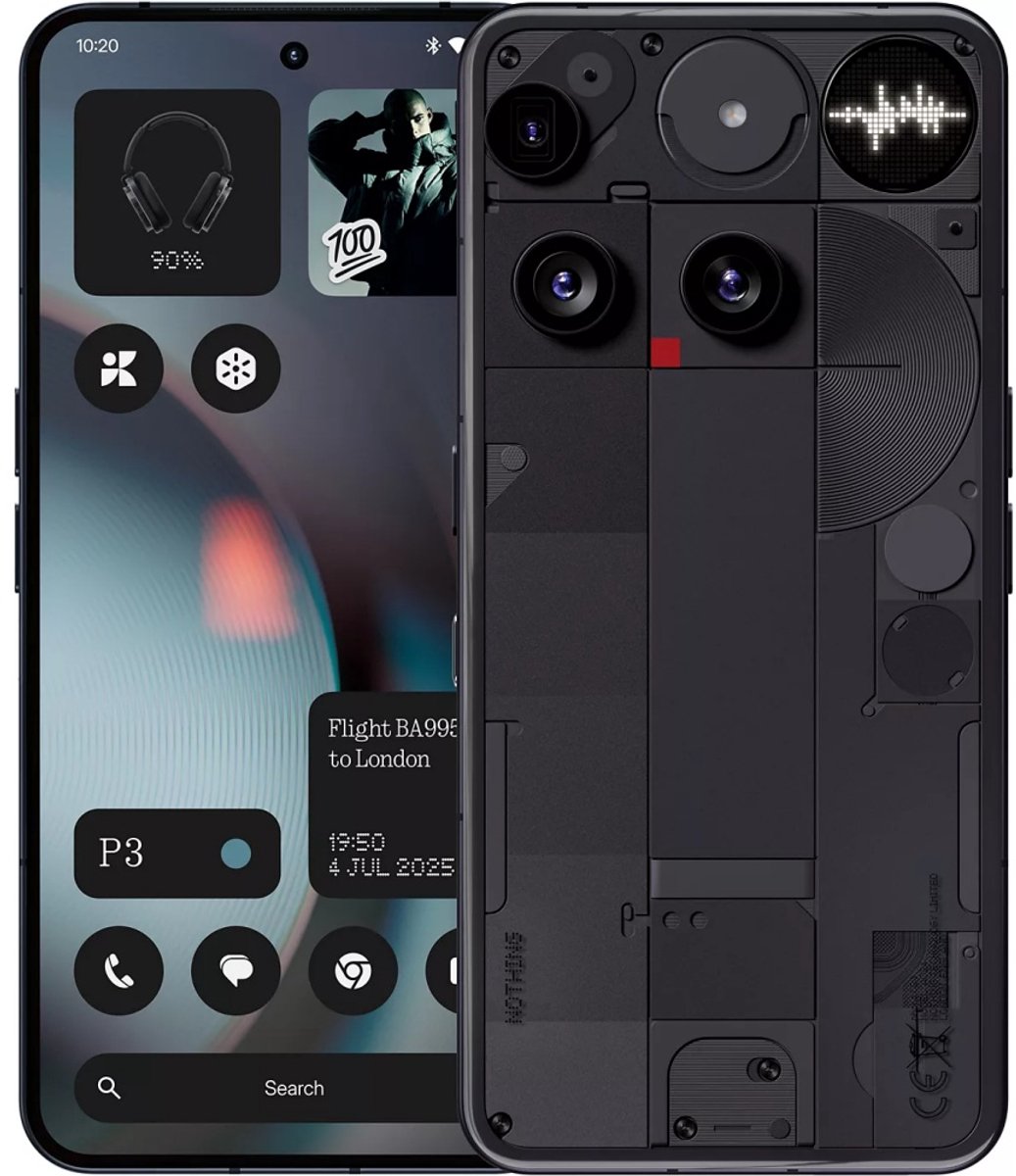 Nothing Phone (3) 12/256GB Zwart – Glyph Interface & 50MP Camera