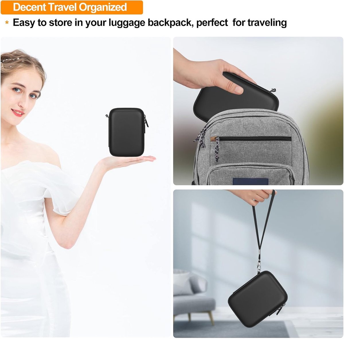 Elonbo Camera Bag for KODAK PIXPRO FZ55 / FZ53 / FZ45 / FZ43 16MP Digital Camera, Vlogging Camera Storage Bag Travel thumbnail 5