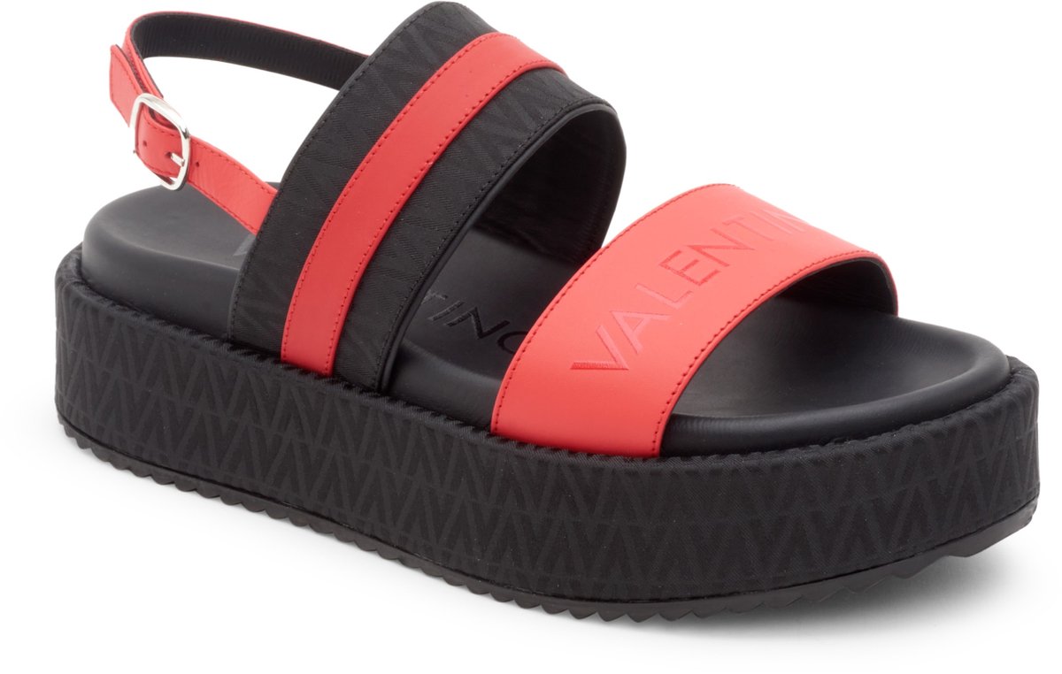 VALENTINO Dames Plateau Sandaal Maat 40 - Rood / Zwart