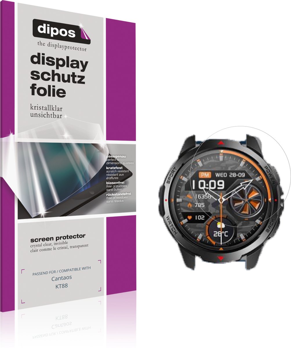 dipos – 6x Beschermfolie geschikt voor Cantaos KT88 | Krasbestendige & heldere Screenprotector Ultra-Thin