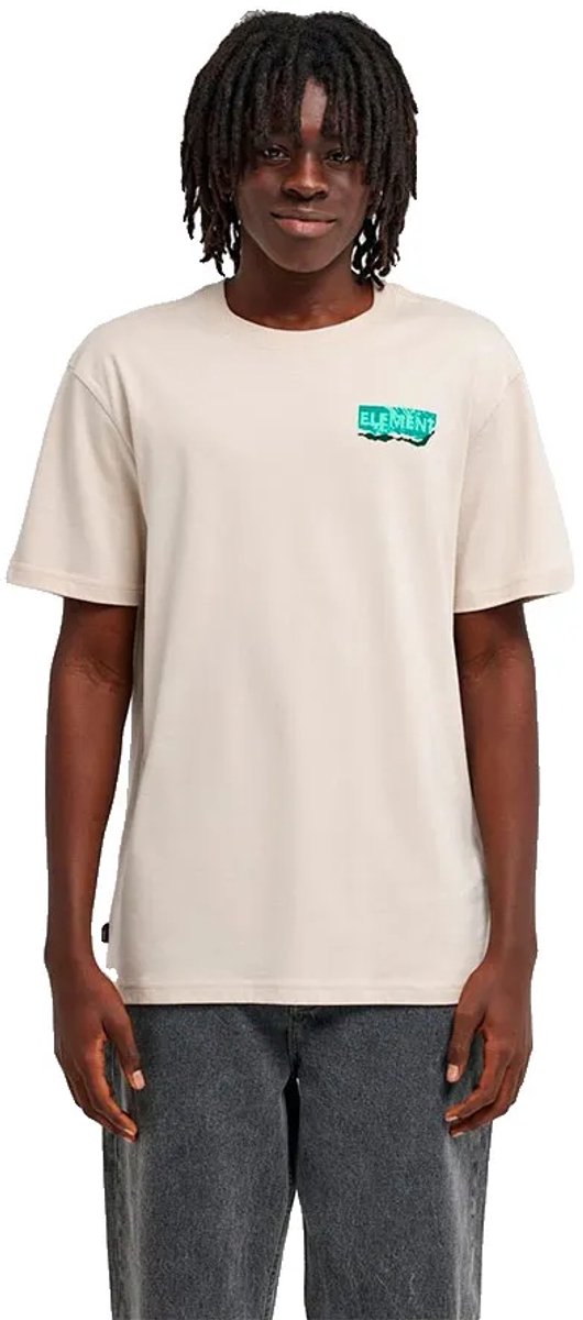 Element Torn T-shirt Met Korte Mouwen Beige S Man