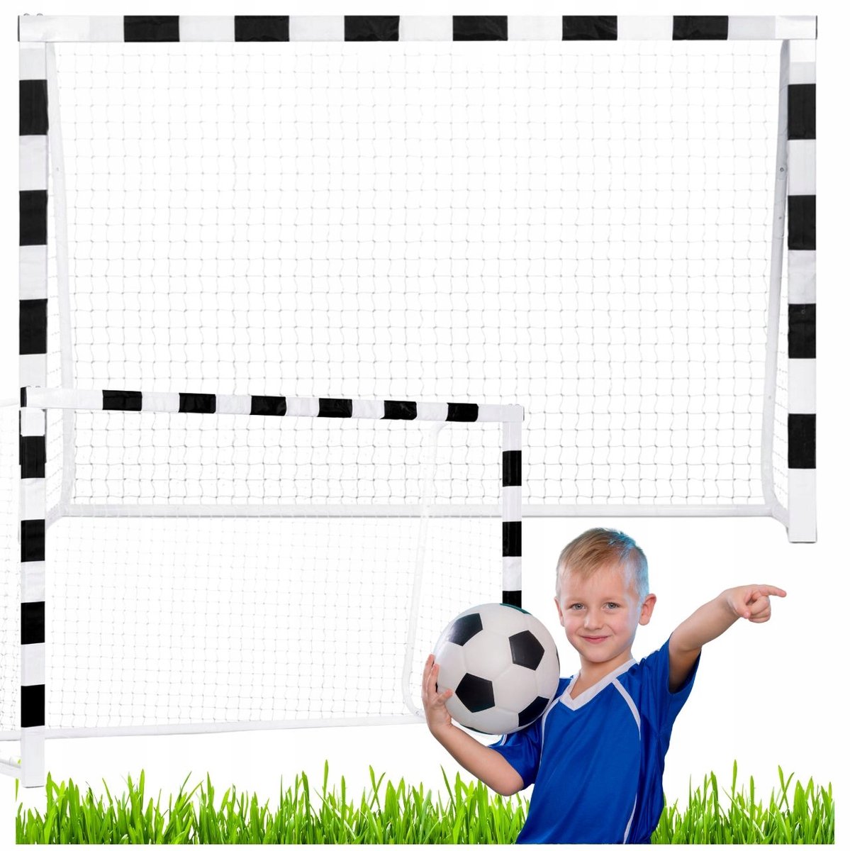 Grote Voetbaldoel Verplaatsbaar 300x200cm voor Kinderen - Staal