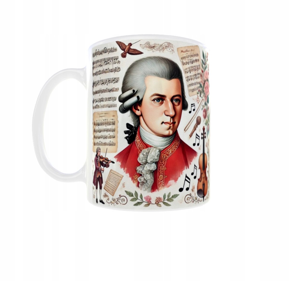 Mozart Klassieke Muziek Mok 300ml - Hoogwaardige Keramiek