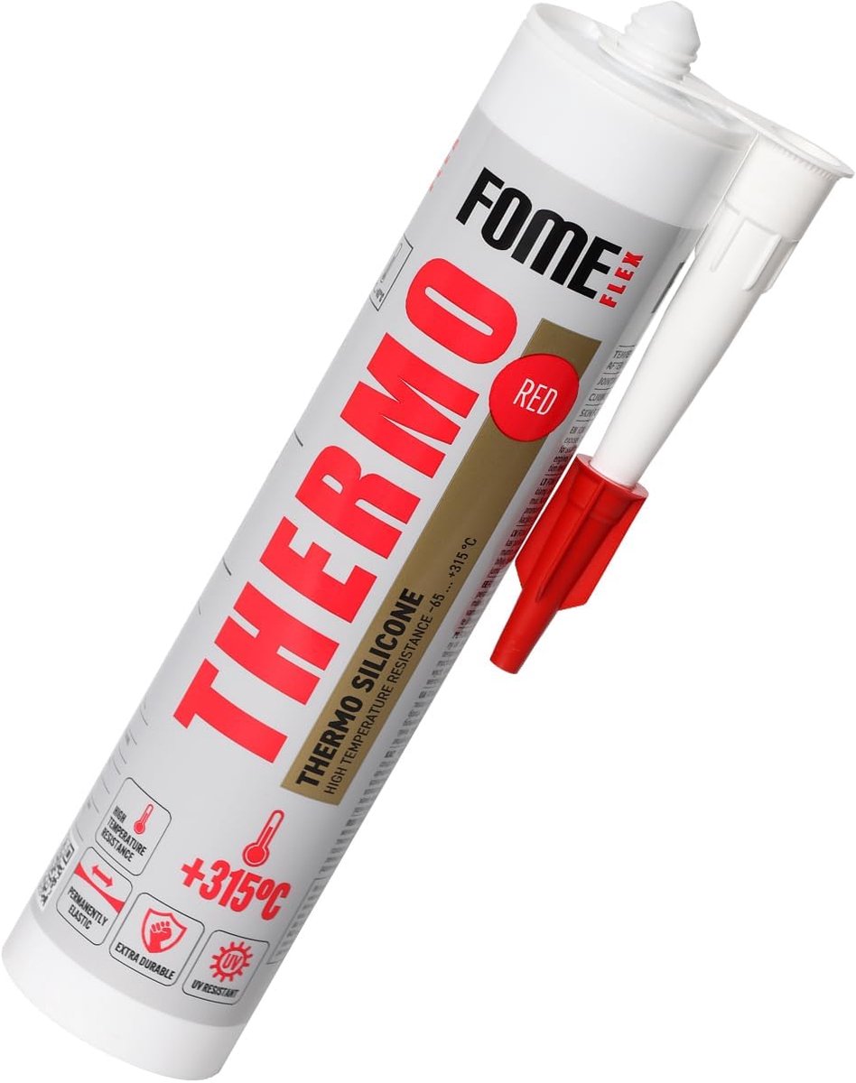 THERMO 315°C siliconen afdichtingskit voor hoge temperaturen, 300 ml - rood - ShopVlot