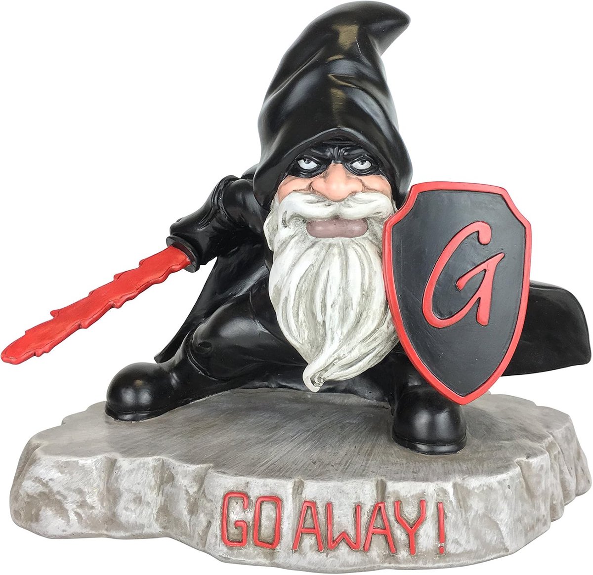 GlitZGlam Warrior Gnome with Shield - Protector of the garden gnomes and Guardian of the Enchanted Miniature Fairies - ShopVlot