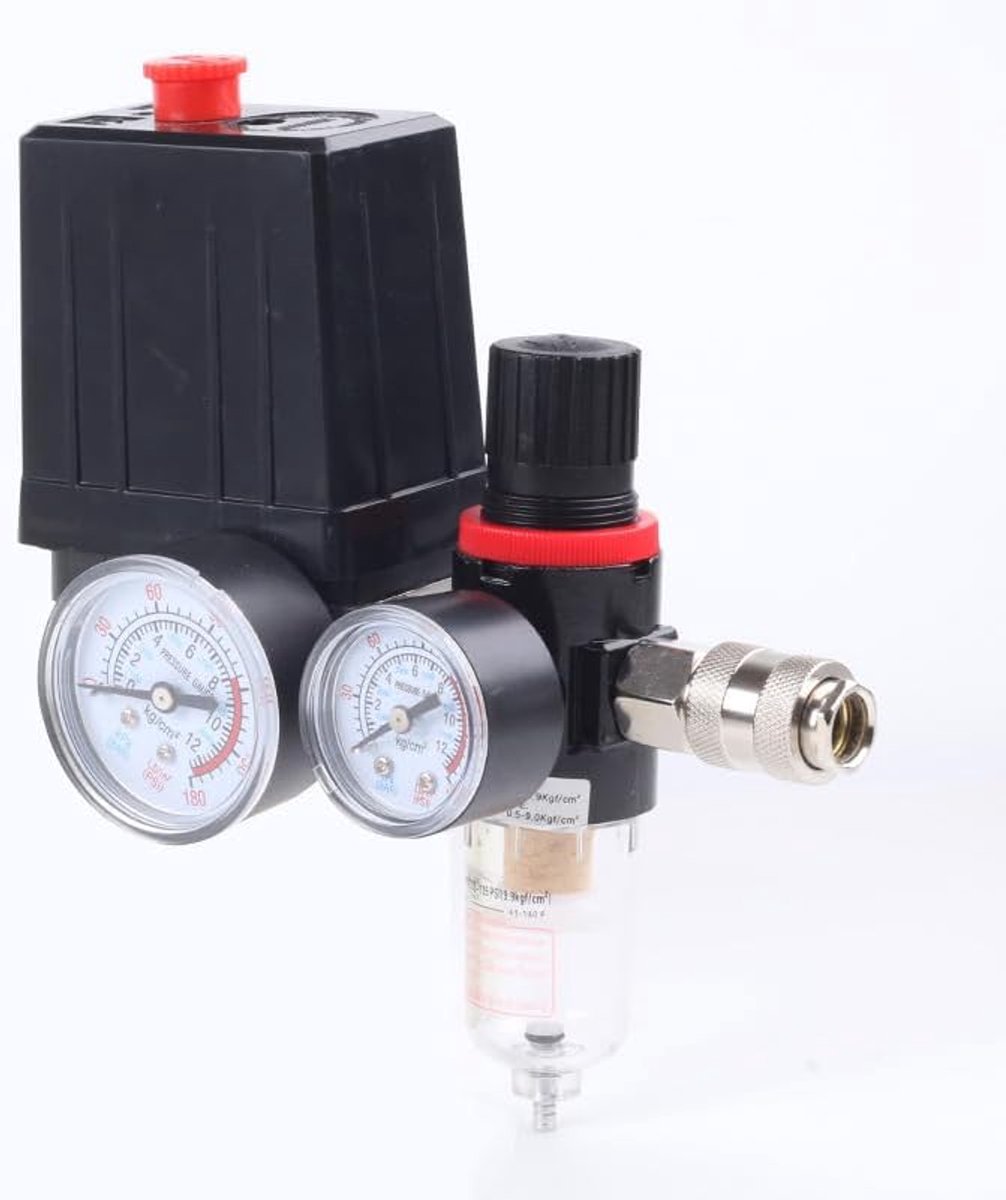 CEWROM 240 V drukschakelaar compressor met waterafscheider - ShopVlot