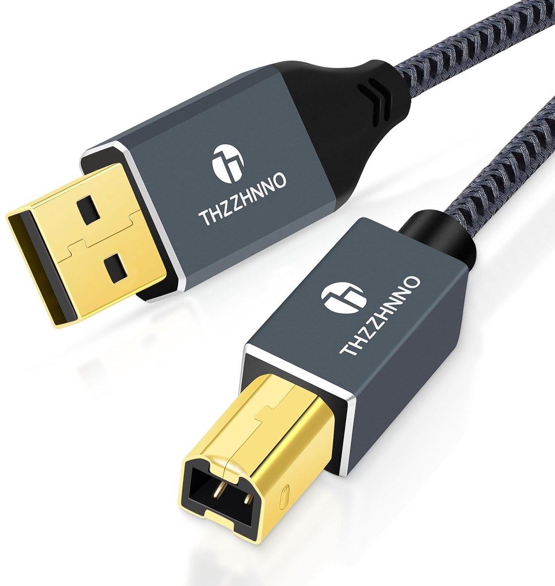 USB Printerkabel 2M - USB A naar USB B Kabel - USB 2.0 Type A stekker naar B Stekker - scannerkabel voor HP - Dell - Epson - Xerox - Lexmark - Brother - Canon - Samsung - Piano en meer