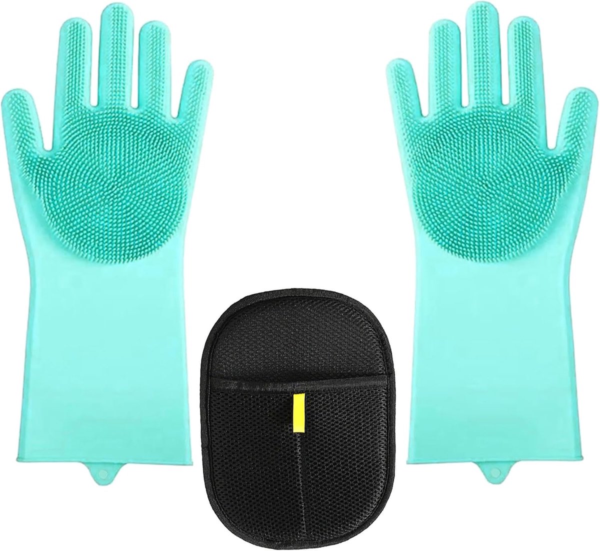 Silicone Cleaning Glove with Brush Surface, Waterproof Multifunctional Glove for Dishwashing, Car Washing and Pet - ShopVlot