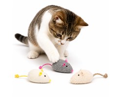 Kattenspeeltje Muisjes - Kattenspeelgoed - Catnip Kattenkruid - 3 stuks