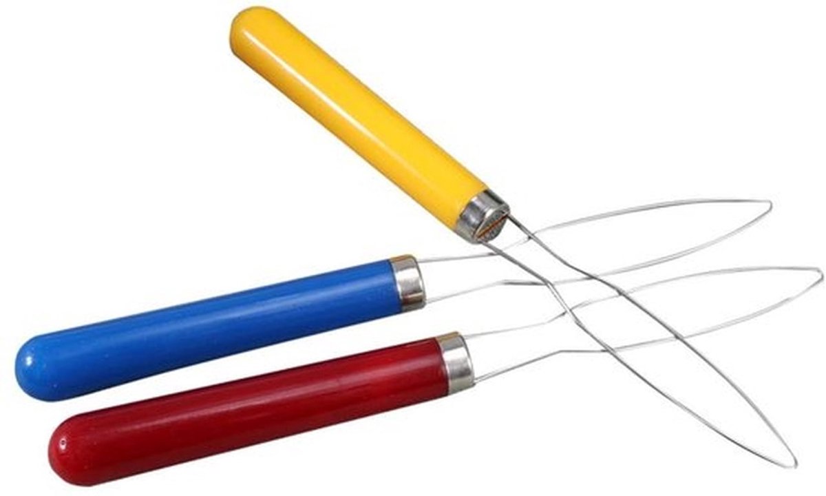 Knoophaak voor Ritssluiting - Ondersteuning voor Senioren - Roestvrij Staal - Blauw - Handig Gereedschap - Geschikt voor Patiënten