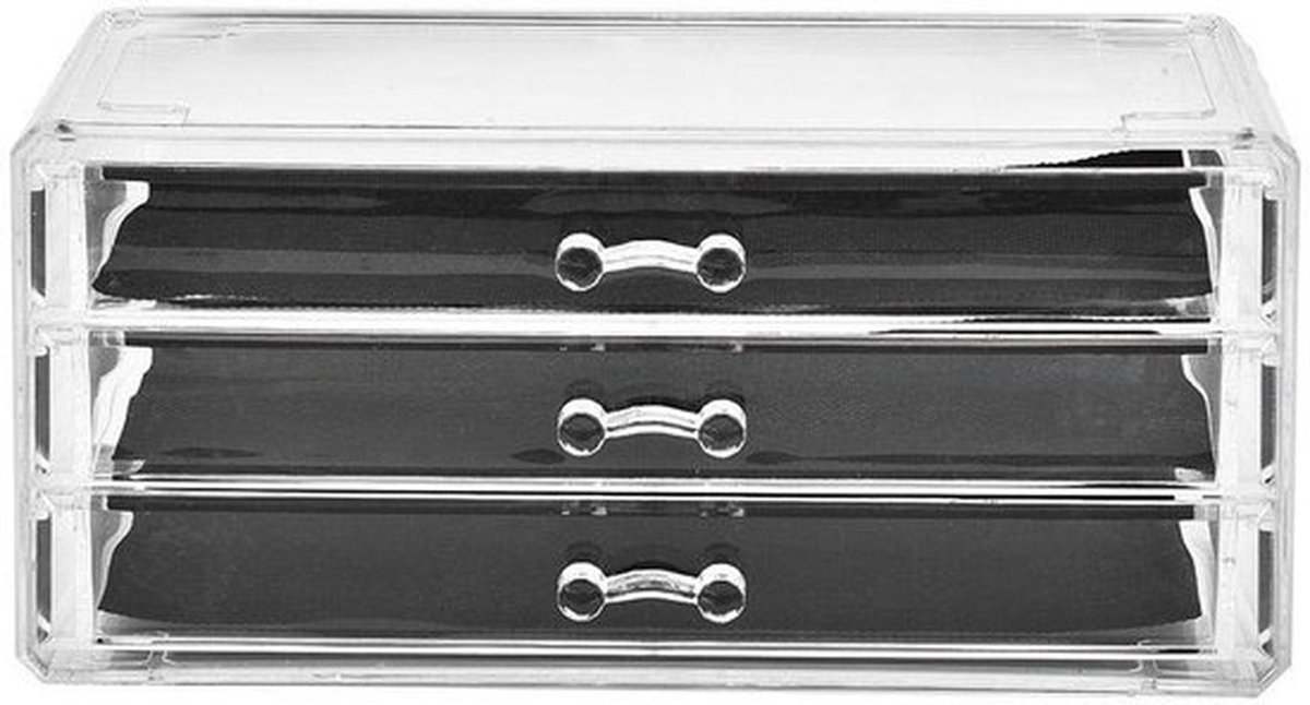 Make-up Organizer Draaibaar - 3 Laags - Transparant - Cosmetica Opbergbox - Bureau Organizer - Hoogwaardige Materialen
