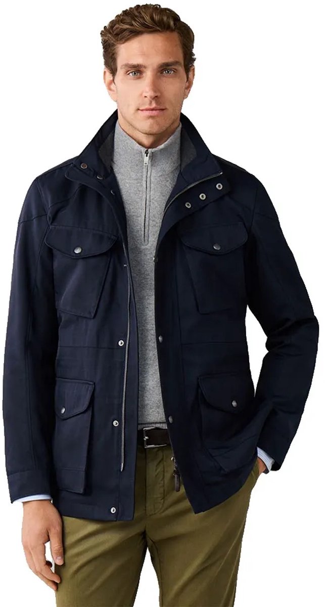 Hackett Velospeed Jas Blauw XL Man