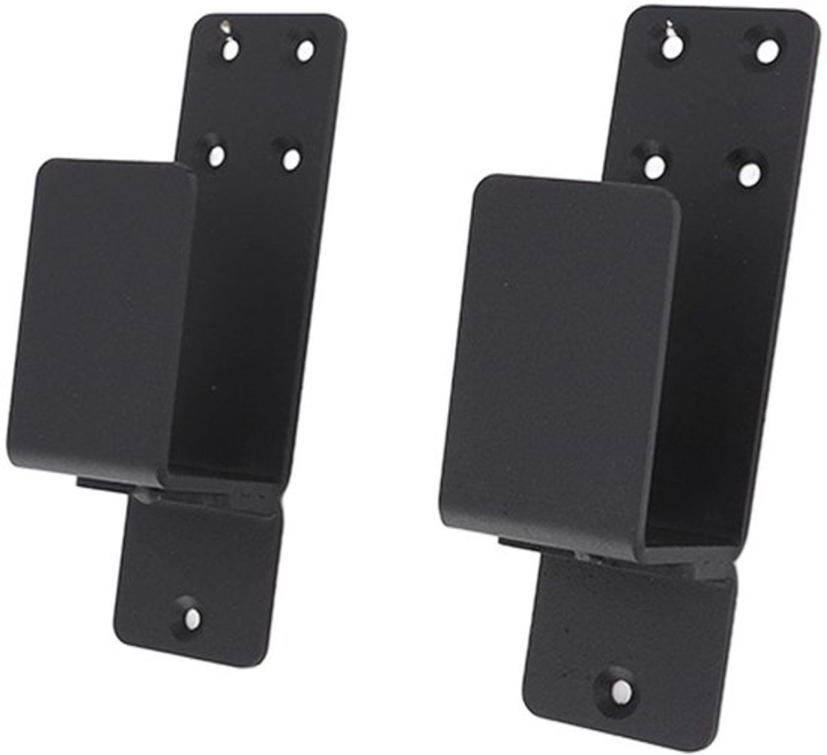 Deur Barricade Beugels - 2 Stuks - Koolstofstaal - Geschikt voor 2x4 Board - Onderdeelgrootte 4x4x6,5cm - Veiligheid voor Binnen/Buiten - Deurbeslag