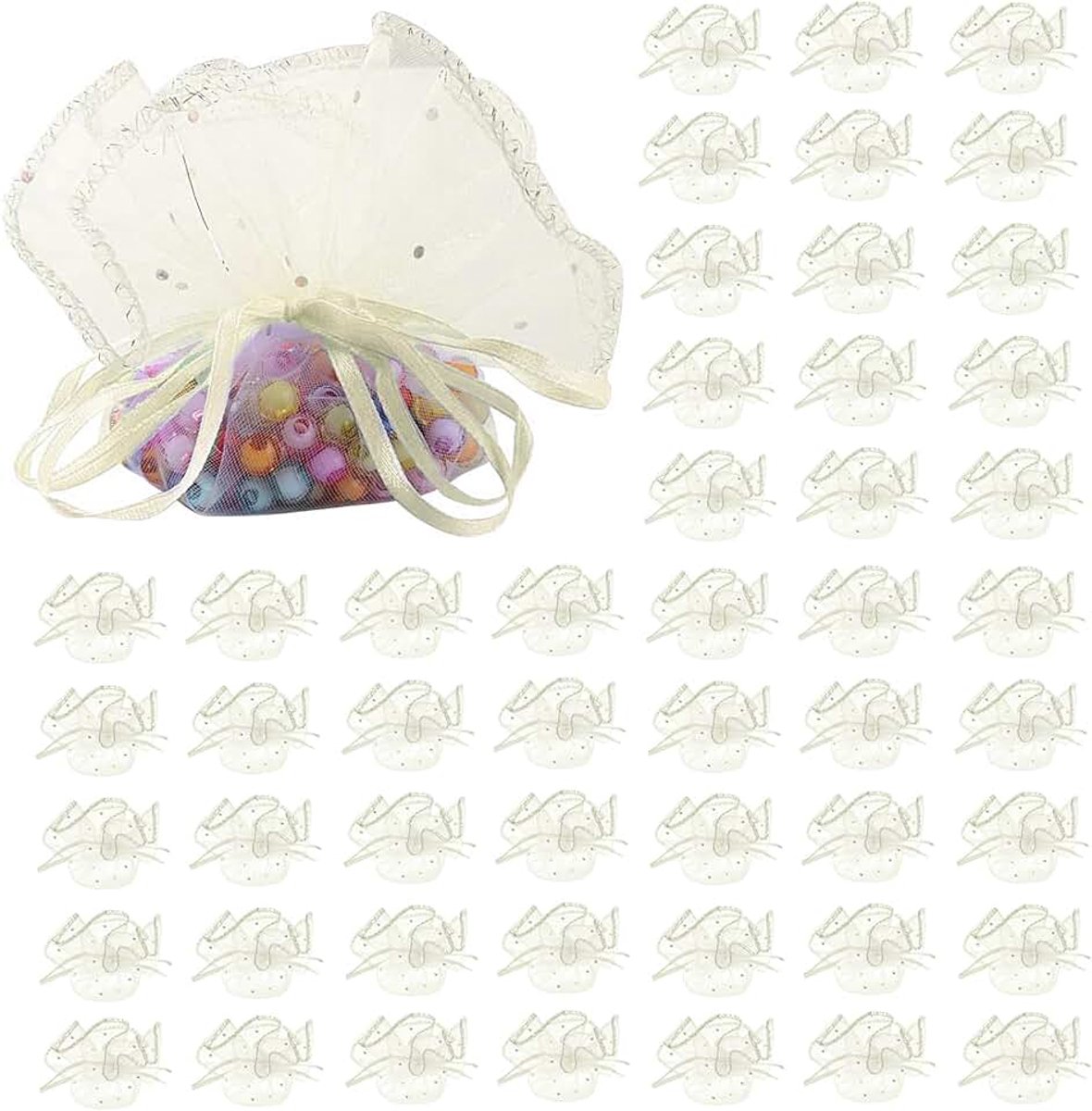 50 stuks organzazakjes, 26 cm, kleine zakjes om te vullen, organzazakjes, cadeauzakjes, organzazakjes, cadeauzakjes voor feest, verjaardag, bruiloft, festival