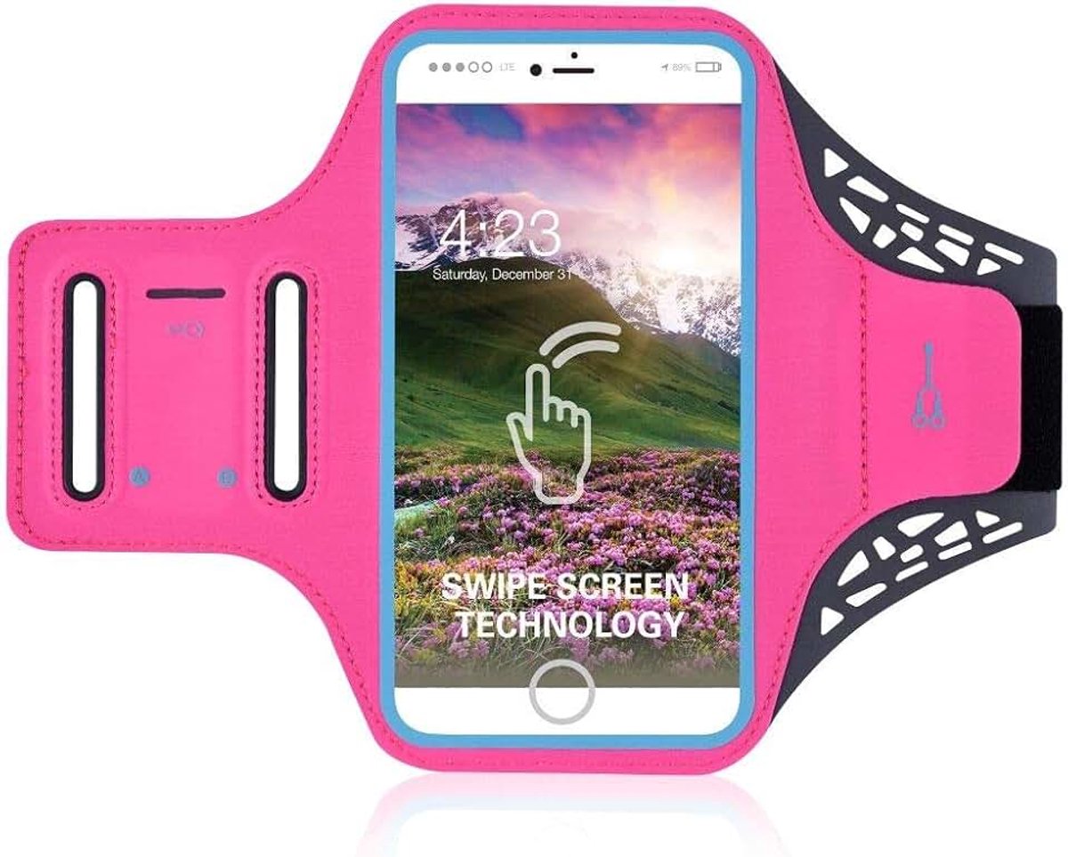 Hoes ultradunne armband sport wandelen hardlopen fitness fietsen sportschool voor HISENSE KLEINE DOLPHIN 3 (2019) - roze