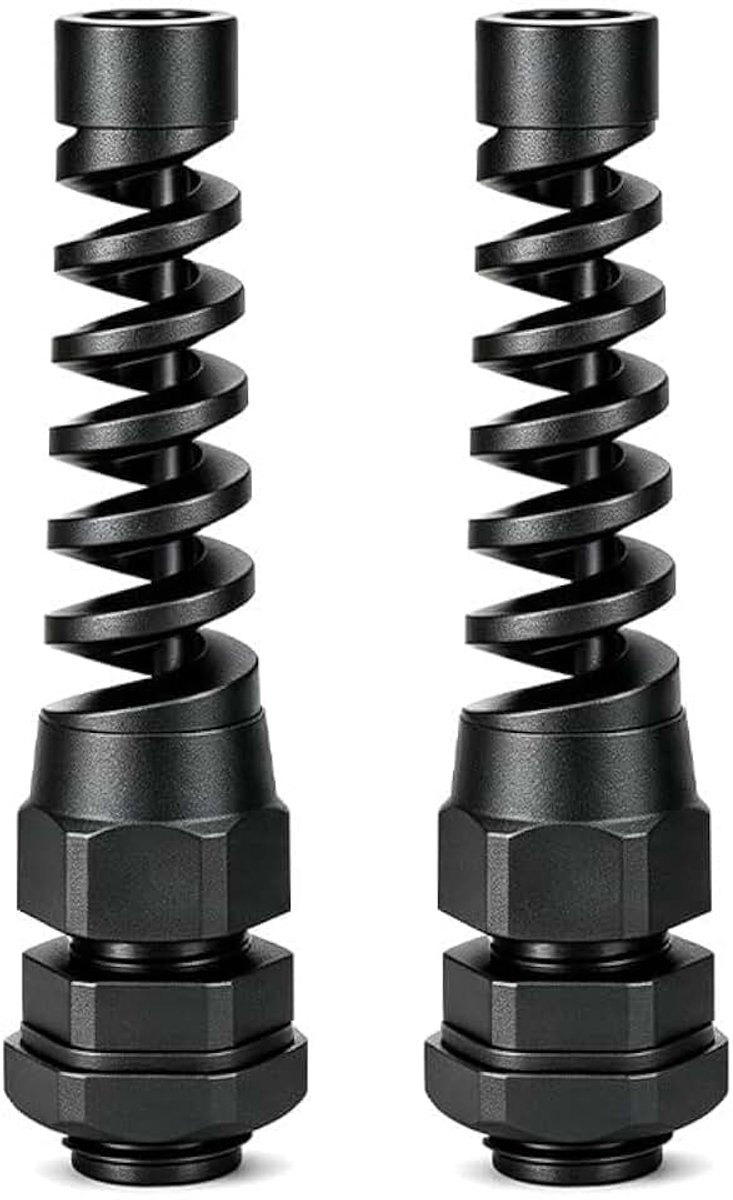 Nylon kabelafdichting, 2 stuks (PG7) | Waterdicht ontwerp, verstelbare aanpassing van de spanring, duurzame nylon constructie, bescherming tegen stoten