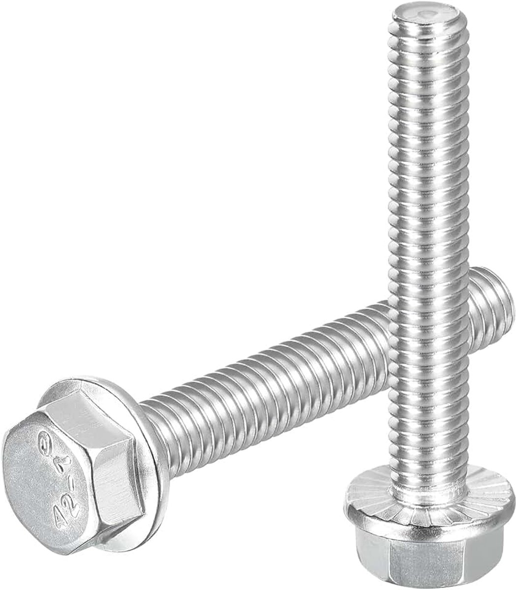 15 stuks 5/16 18 x 2" zeskantschroeven met flenskop, 304 roestvrij stalen zeskantschroeven, zeskantige aandrijfschroeven, 5,8 klasse voor machineindustrie, huishoudelijke apparaten, zilver