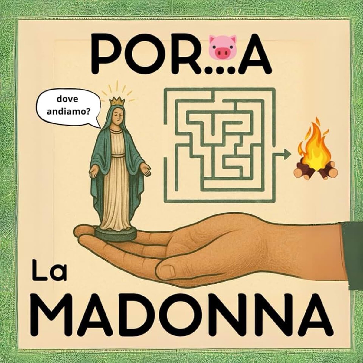 LA MADONNA: 80 Labirinti per Accompagnarla in Posti Incredibilmente Blasfemi | Idea per Regali Stupidi e Divertenti per Lui, Fidanzato, Amico, ... Natale, Compleanno, Avvento e Secret Santa!
