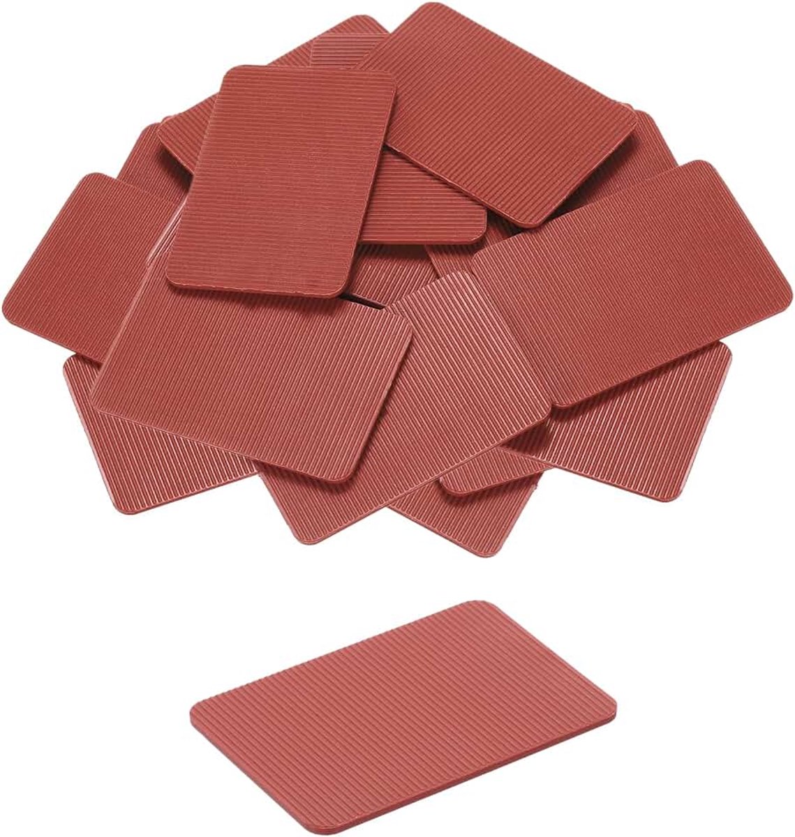 50 stuks kunststof onderlegwiggen, 60 x 40 x 2 mm, afstandhouders, tegelwiggen, onderlegwiggen, onderlegwiggen, compensatiewiggen, onderlegwiggen, onderlegwiggen, onderlegwiggen, dikte rood