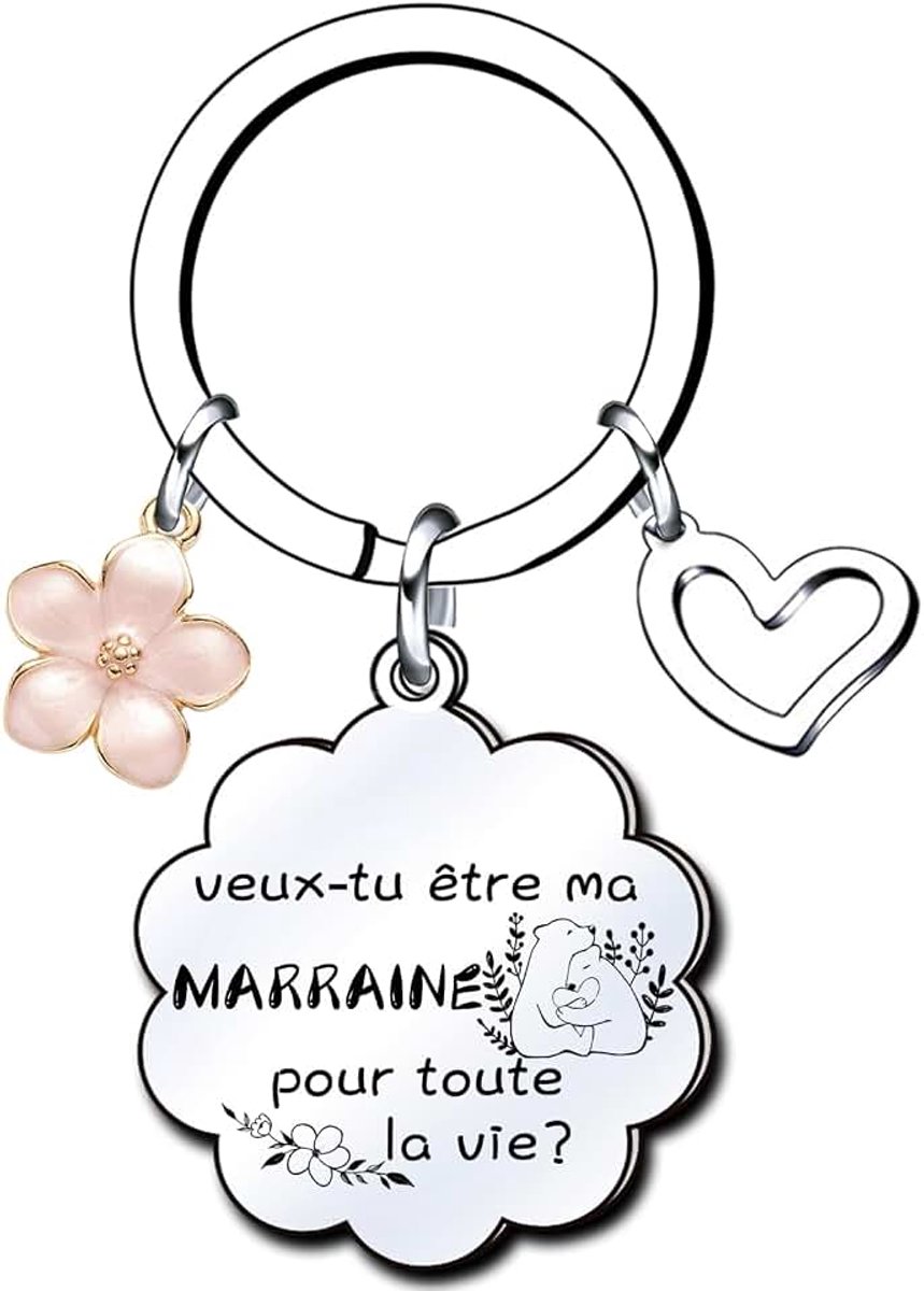Peettante sleutelhanger, cadeau aanvraag peettante, gepersonaliseerde cadeaus voor doop, communie en verjaardag, origineel cadeau voor peettante