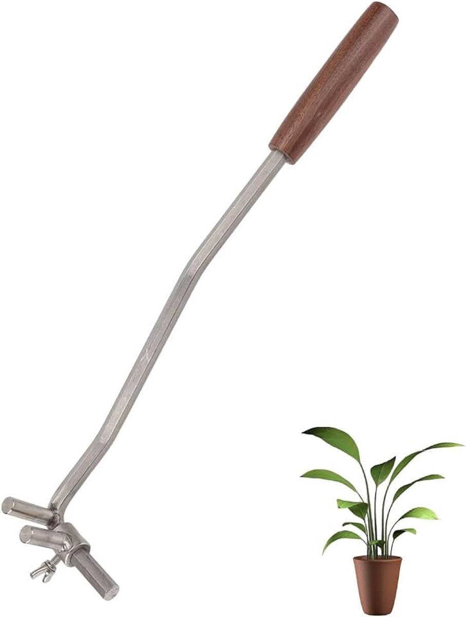 10 mm bonsai-buiggereedschap van roestvrij staal met walnootgreep, buiggereedschap voor tuin en erf