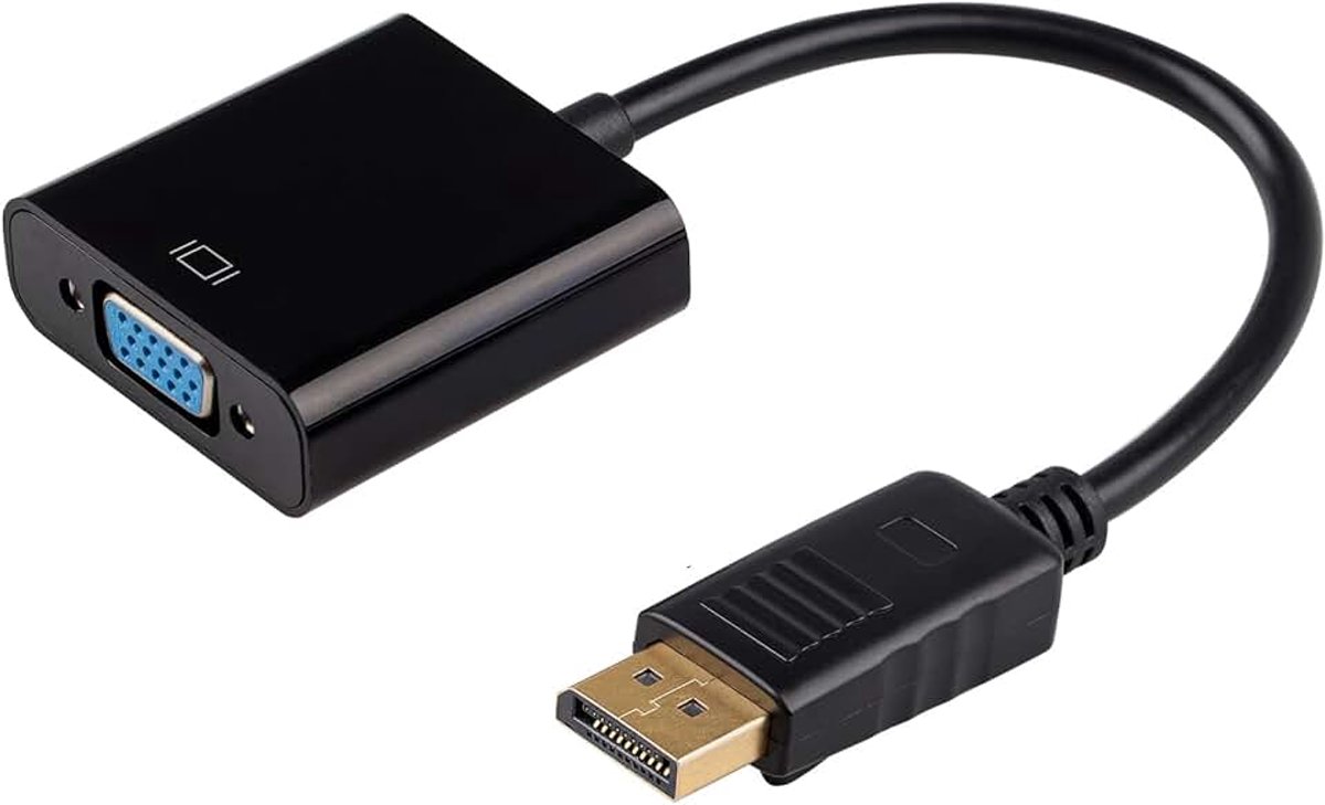 Naar VGA converter DisplayPort stekker naar VGA bus adapter 1080p 60hz Full HD-video unidirectionele DP adapterkabel voor pc, laptop, monitor, beamer, plug and play