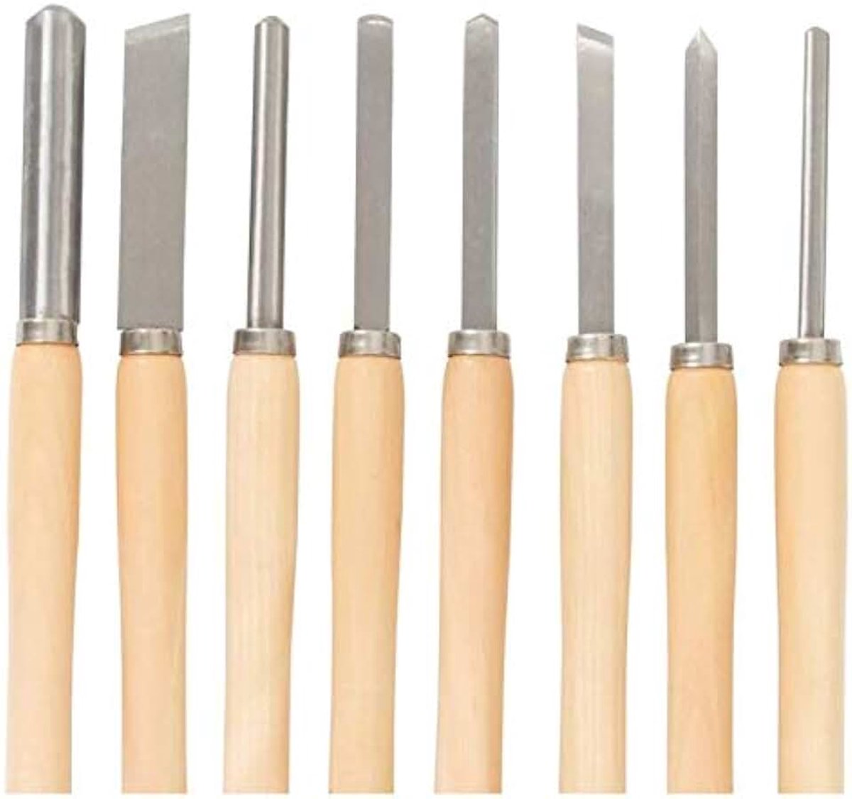 8-delige houtdraaibank schaarset, houtschaar, voor beginners, beeldhouwers, timmerman, amateur