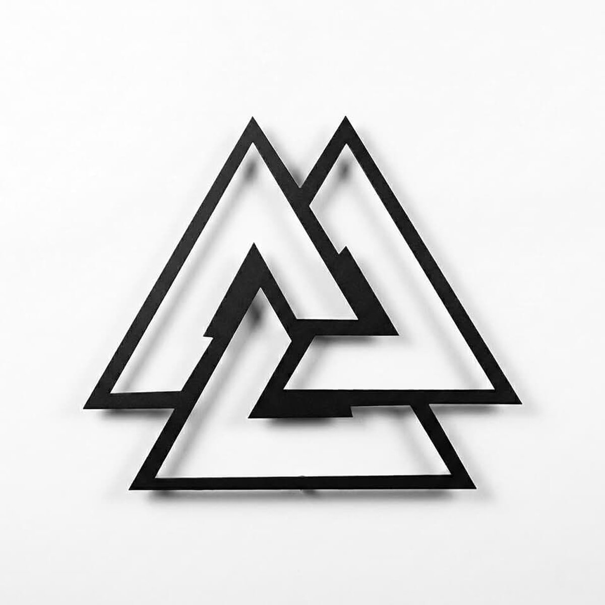 Metal Wall Art, Metalen Valknut Decor, Nordic Mythology Symbolen,
