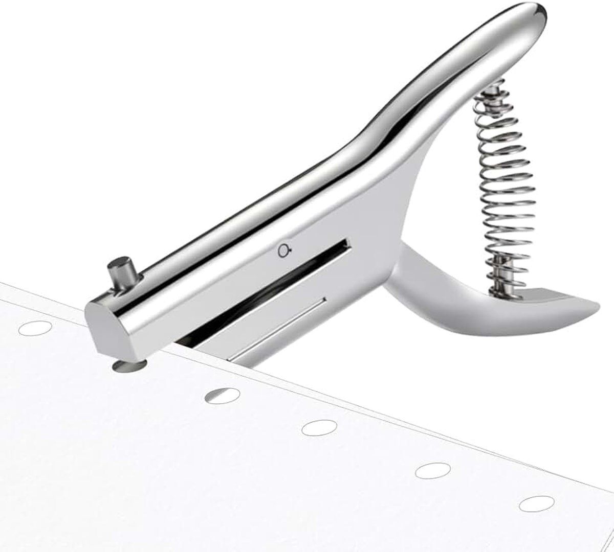 Papierstans, rond, 6 mm, met de hand geleide enkele gatdiameter, perforator, enkel gat, pons, papier, handperforator, gattang voor dozen, teststickers, doe-het-zelf