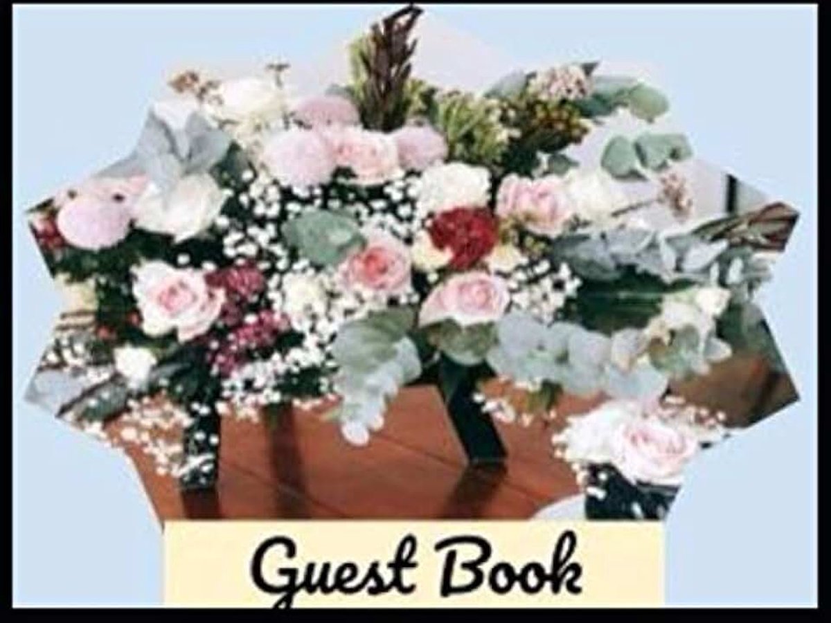 Events Guest book with Nice floral interior: Guest book for Weddings, Graduation, Registry Sign in, Parties, Retirement, Baby shower, family ... book, Anniversary, Vacation home, Beac