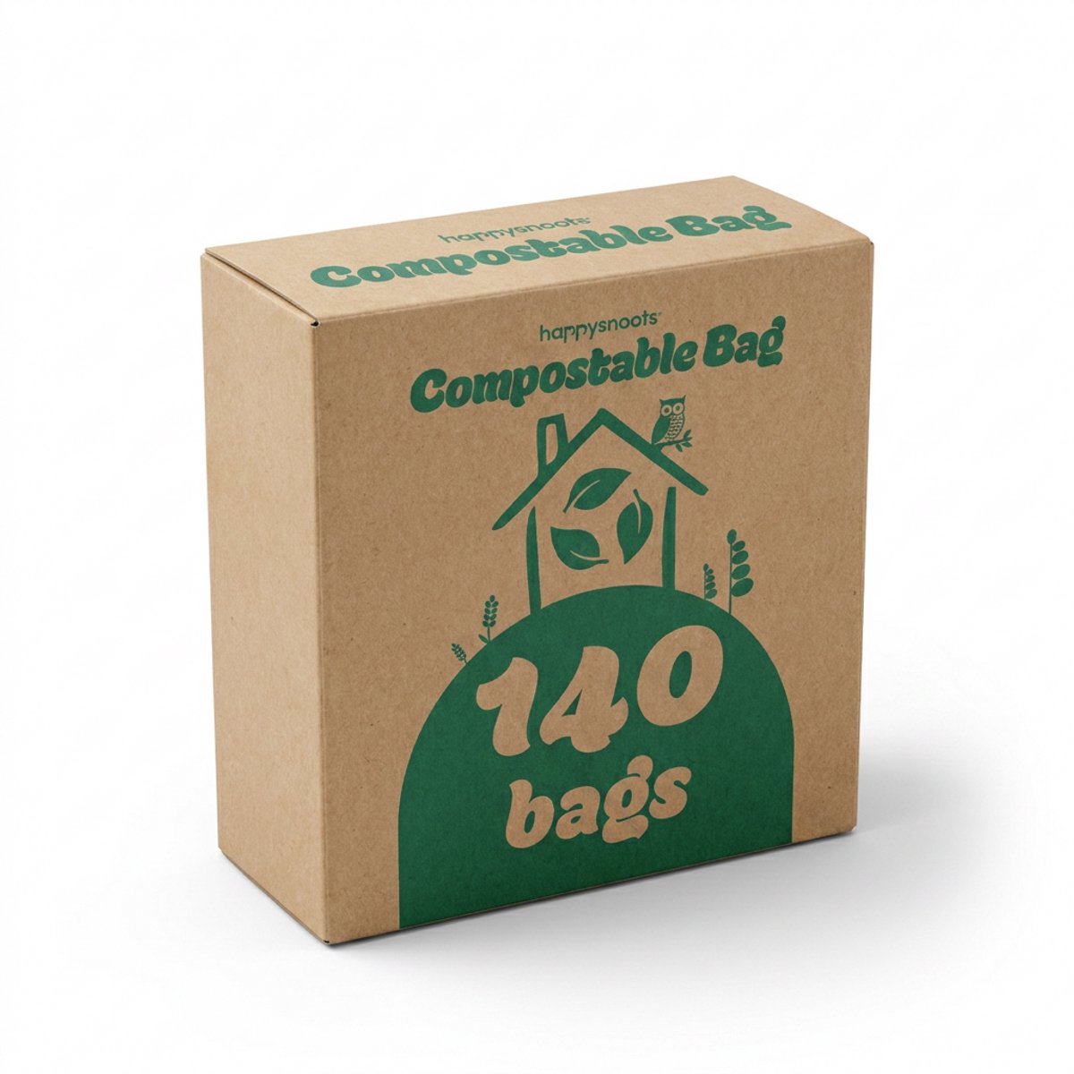Happysnoots® Biozakken 3 liter - 140 Biologisch Afbreekbare Afvalzakken - 100% Composteerbare GFT Vuilniszakken