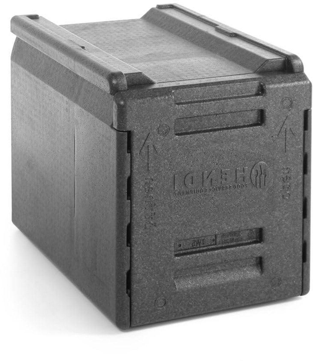Isolatiebox - Koelbox - Voedsel Transport - Hoge Stapelranden - 66 Liter - Grijs