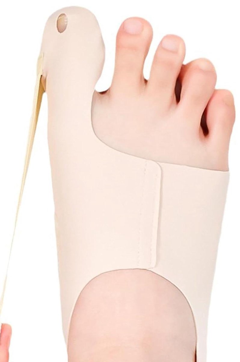 Teen Stijltang - Hallux Valgus - Dagelijks Gebruik - Verstelbaar Ontwerp - Unisex Maat M - Beige