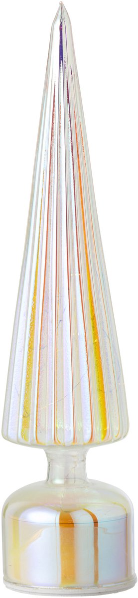 J-Line decoratie Boom Draaiend Gekraakt - glas - meerkleurig - large