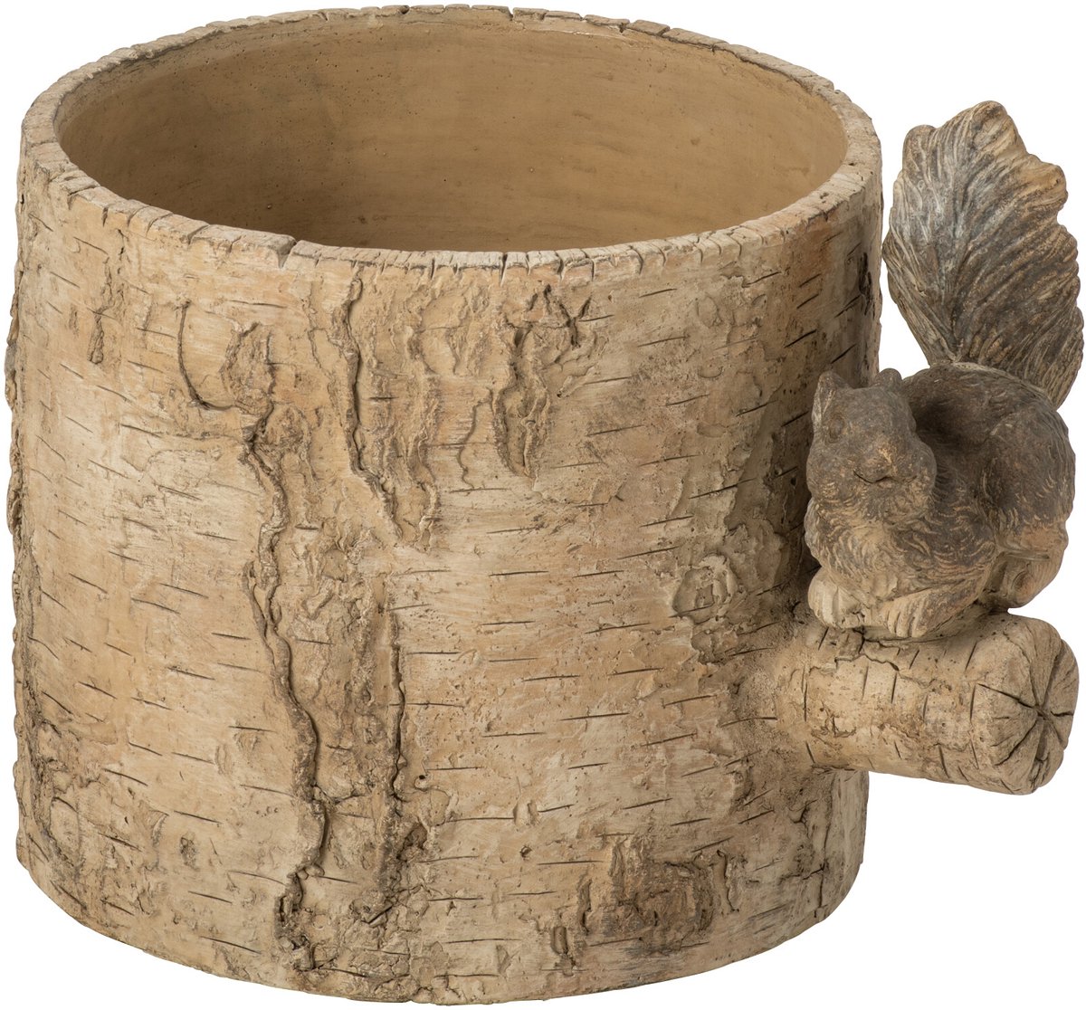 J-Line bloempot Eekhoorn - cement - beige/bruin - medium