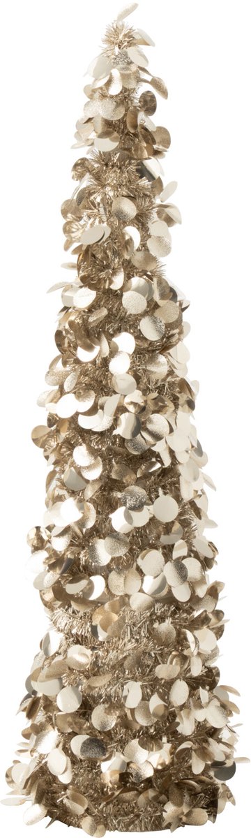 J-Line decoratie Boom Sprankelend - polystyreen - greige - medium
