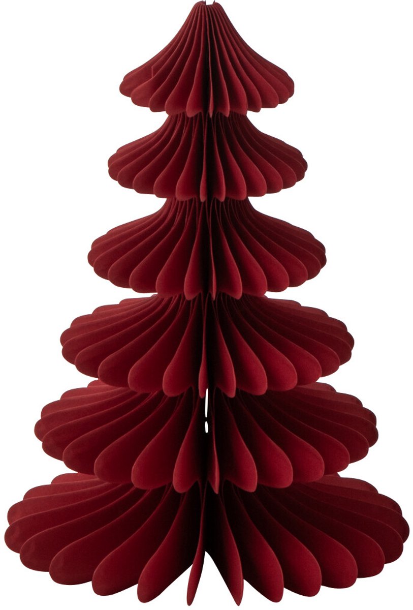 J-Line decoratie Boom - papier - kestrood - extra small