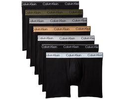 Calvin Klein heren 7P microfiber boxers combi zwart