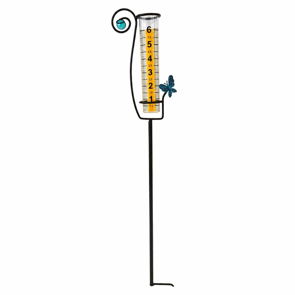 Glazen Regenmeter voor de Tuin-Vorst- en Weerbestendige Neerslagmeter-Metalen Pinnen-Nauwkeurige Schaalverdeling-Tuindecoratie Cadeau